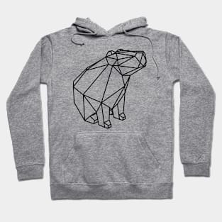 Capybara Minimalistic Low Poly Hoodie